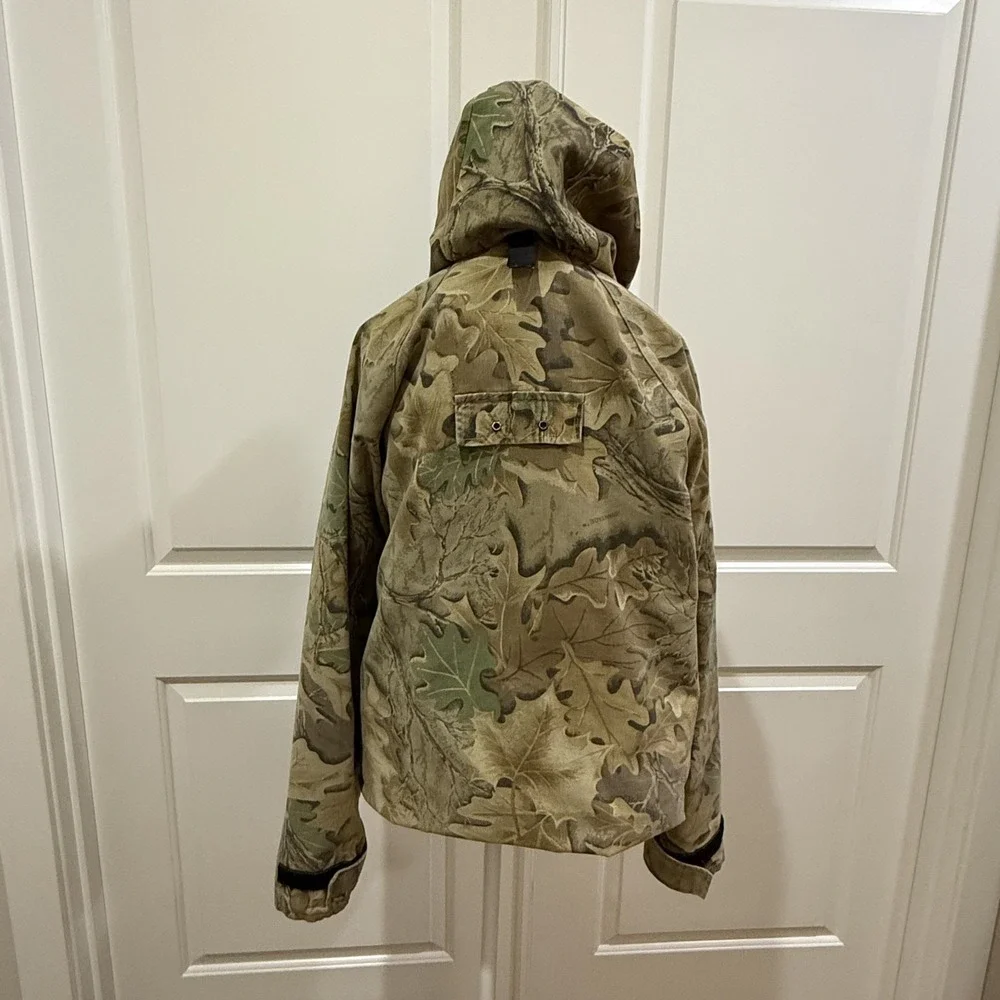 Vintage 90s Johnson Sympatex Hunting Jacket Advantage Camo‎ Made in USA Mens M